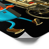 Respect Your Elders Retro Gaming Funny Gamer Contr Poster (Ecke)