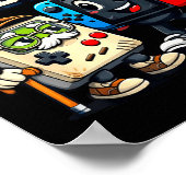 Respect Your Elders Retro Gaming Funny Gamer Contr Poster (Ecke)