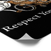 Respect Your Elders Retro Gaming Funny Gamer Contr Poster (Ecke)