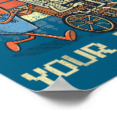 Respect Your Elders Retro Gaming Funny Gamer Contr Poster (Ecke)