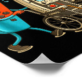 Respect Your Elders Retro Gaming Funny Gamer Contr Poster (Ecke)