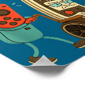 Respect Your Elders Retro Gaming Funny Gamer Contr Poster (Ecke)