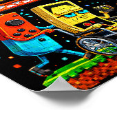 Respect Your Elders Retro Gaming Funny Gamer Contr Poster (Ecke)