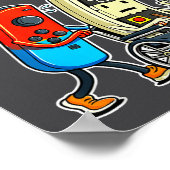Respect Your Elders Retro Gaming Funny Gamer Contr Poster (Ecke)
