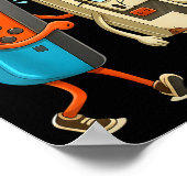 Respect Your Elders Retro Gaming Funny Gamer Contr Poster (Ecke)