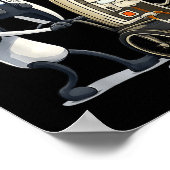 Respect Your Elders Retro Gaming Funny Gamer Contr Poster (Ecke)