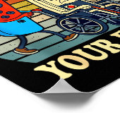 Respect Your Elders Retro Gaming Funny Gamer Contr Poster (Ecke)