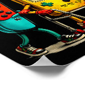 Respect Your Elders Retro Gaming Funny Gamer Contr Poster (Ecke)