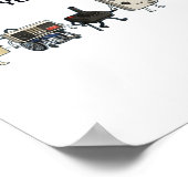 Respect Your Elders Retro Gaming Funny Gamer Contr Poster (Ecke)