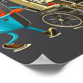 Respect Your Elders Retro Gaming Funny Gamer Contr Poster (Ecke)