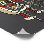 Respect Your Elders Retro Gaming Funny Gamer Contr Poster (Ecke)