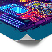 Respect Your Elders Retro Gaming Funny Gamer Contr Poster (Ecke)