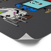 Respect Your Elders Retro Gaming Funny Gamer Contr Poster (Ecke)