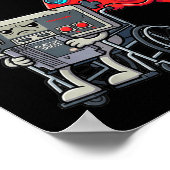 Respect Your Elders Retro Gaming Funny Gamer Contr Poster (Ecke)