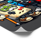 Respect Your Elders Retro Gaming Funny Gamer Contr Poster (Ecke)