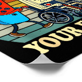 Respect Your Elders Retro Gaming Funny Gamer Contr Poster (Ecke)