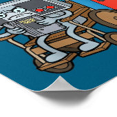 Respect Your Elders Retro Gaming Funny Gamer Contr Poster (Ecke)