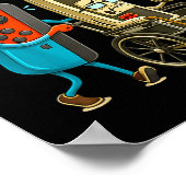 Respect Your Elders Retro Gaming Funny Gamer Contr Poster (Ecke)