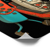 Respect Your Elders Retro Gaming Funny Gamer Contr Poster (Ecke)