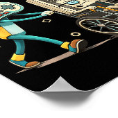 Respect Your Elders Retro Gaming Funny Gamer Contr Poster (Ecke)