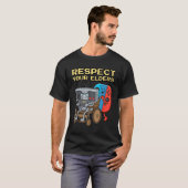Respect Your Elders Retro Gaming Funny Gamer Contr T-Shirt (Vorne ganz)