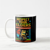 Respect Your Elders Retro Gaming Xel Gamer Control Kaffeetasse (Links)