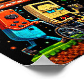 Respect Your Elders Retro Gaming Xel Gamer Control Poster (Ecke)