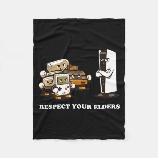 Respect Your Elders T Retro 90s Gaming Fleecedecke (Vorderseite)