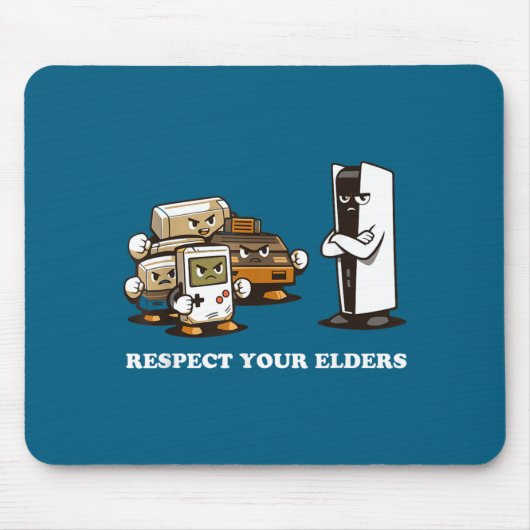 Respect Your Elders T Retro 90s Gaming  Mousepad (Vorne)