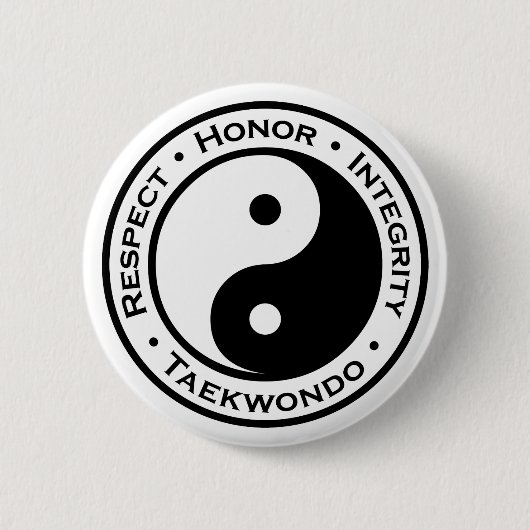 Respekt-Ehrenintegrität Taekwondo Button (Vorderseite)