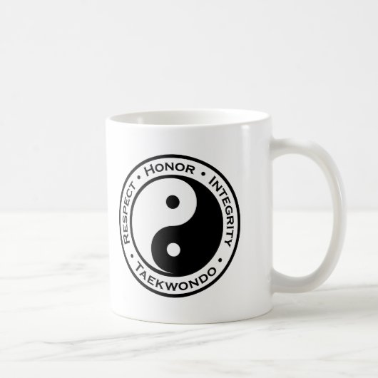 Respekt-Ehrenintegrität Taekwondo Kaffeetasse (Rechts)
