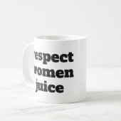 Respekt-Frauen-Saft Kaffeetasse (Vorderseite Links)