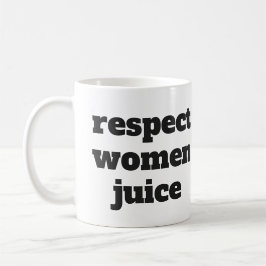 Respekt-Frauen-Saft Kaffeetasse (Links)