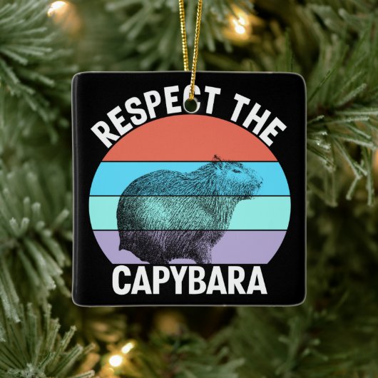 Respekt für den Capybara Funny Capybara Lover T -  Keramikornament (Baum)
