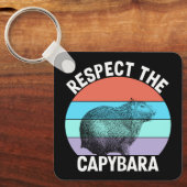 Respekt für den Capybara Funny Capybara Lover T - Schlüsselanhänger (Vorderseite)