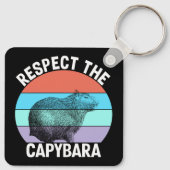 Respekt für den Capybara Funny Capybara Lover T - Schlüsselanhänger (Rückseite)
