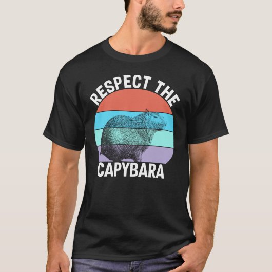 Respekt für den Capybara Funny Capybara Lover T -  T-Shirt (Vorderseite)