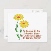 Respekt für Frauen Postkarte (Vorne/Hinten)