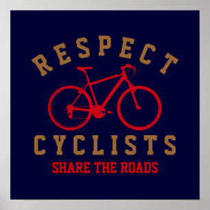 Respekt für Radfahrer Poster