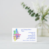 Respekt, Güte, Vertrauen… Vorzugwortkunst Visitenkarte (Stehend Vorderseite)