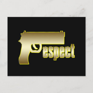 Respekt in Gold Postkarte