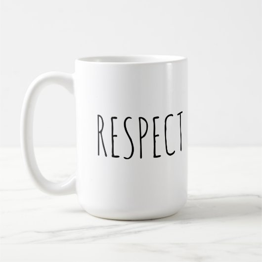 Respekt-Inspirational Zitat-Kaffee-Tasse Kaffeetasse (Links)