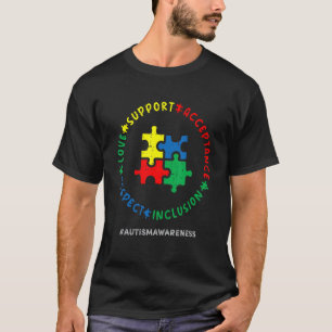 Respekt Liebe Unterstützung Autismus-Bewusstseinsm T-Shirt