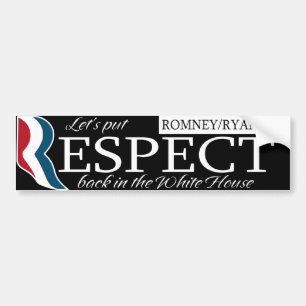 Respekt Romney/Ryan 2012 Autoaufkleber