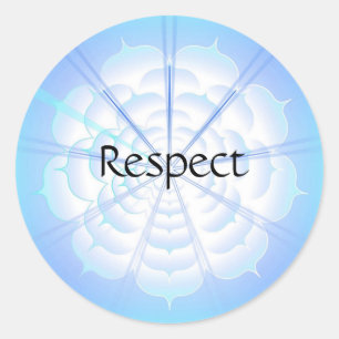 Respekt (Virtue Aufkleber) Runder Aufkleber