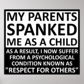 Respekt vor anderen Funny Poster (Vorne)