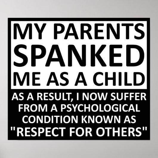 Respekt vor anderen Funny Poster (Vorne)