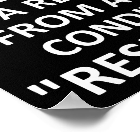 Respekt vor anderen Funny Poster (Ecke)