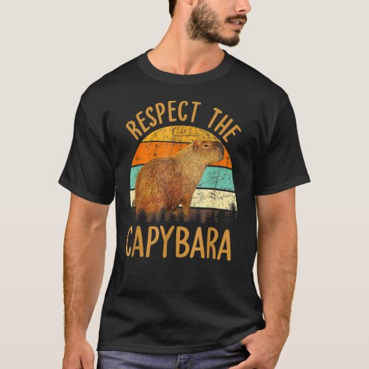 Respekt vor Capybara Animal Funny Capybara Lover T-Shirt (Vorderseite)