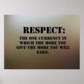 Respekt vor Chrombeplattung. Poster (Vorne)